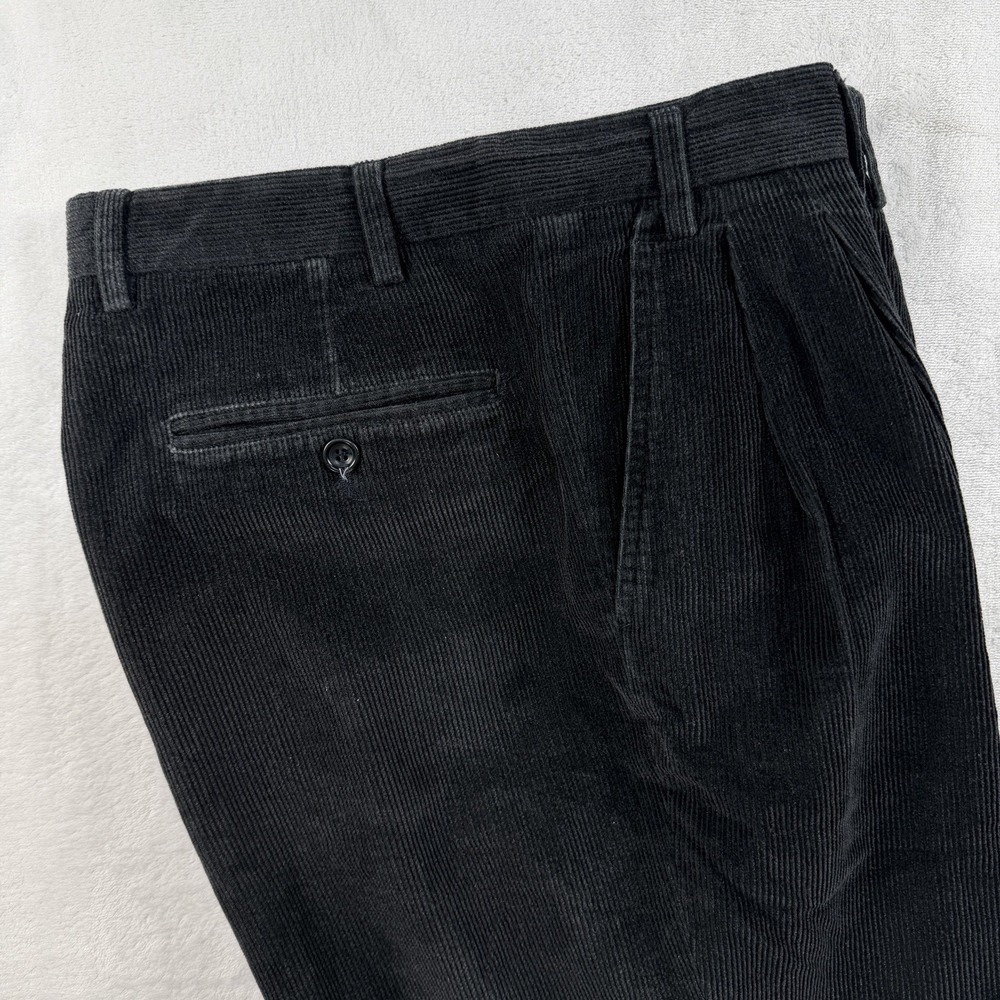 Vintage Canali Cotton Corduroy Trousers Pants Men's 32x29 Double Pleated Relaxed
